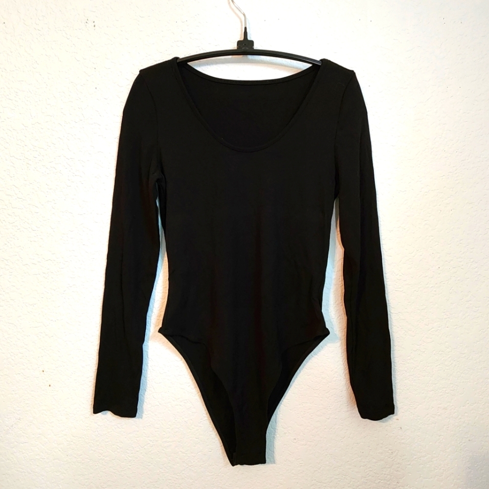 Shein Black Body Suit with Long Sleeves, Size M